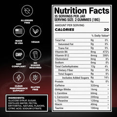 Bounce Pro Pre Beast Mode gummies closeup highlights tasty, ready-to-use energy