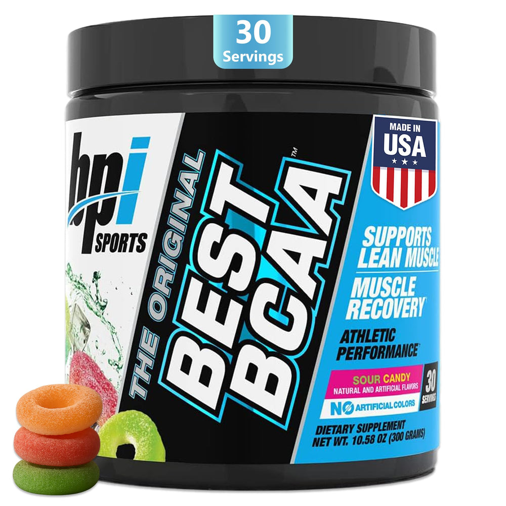 BPI Sports Best BCAA Sour Candy powder ready to mix for hydration
