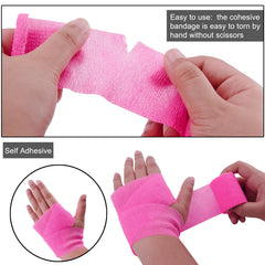 BQTQ pink wrap demonstrates ankle stabilization and protection.