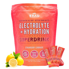 B.rad Superdrink bottle pours to show quick hydration.