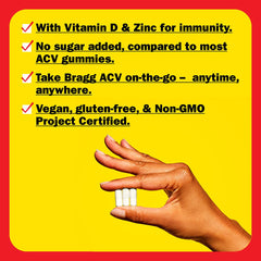 Bragg ACV Capsules pills closeup showing easy-to-take capsules