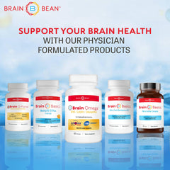Brain Bean 90-serving bottle supports a consistent daily routine.