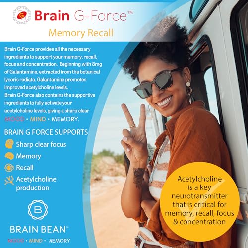 Brain G-Force label closeup highlighting galantamine and A-GPC ingredients
