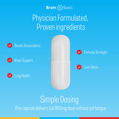 Brain Bean Ultra NAC gluten-free and dairy-free allergen labeling