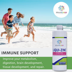 LiquiZinc drops blended into juice for kid-friendly daily intake