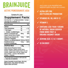 BrainJuice Active Green Tea caffeine note signaling clean energy lift