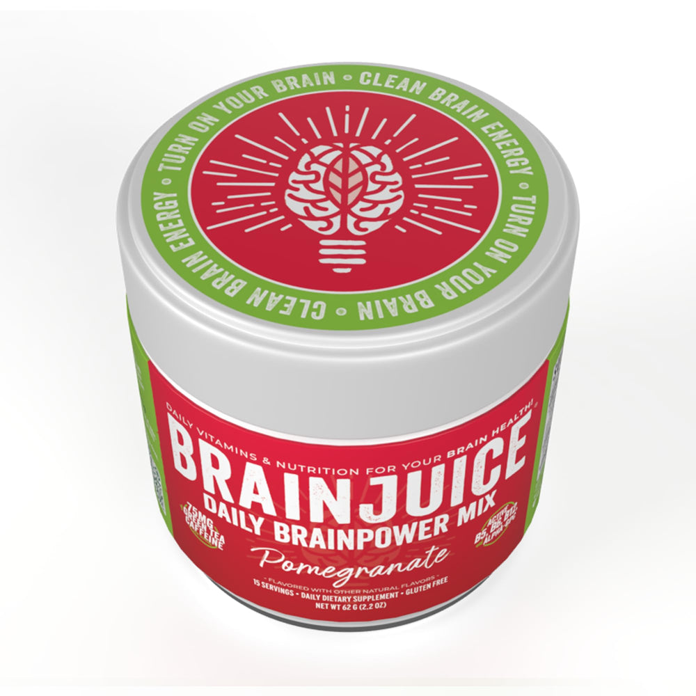 BrainJuice serving scoop ready for daily cognitive support.
