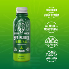 BrainJuice shot Berry flavor, convenient daily cognitive boost.