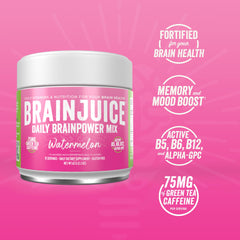 BrainJuice Watermelon powder scoop for precise dosing and steady focus