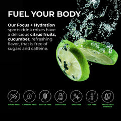 BrainTree Focus + Hydration on-the-go stick packs for convenient daily hydration.