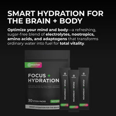 BrainTree Nutrition watermelon powder dissolving in a glass for refreshing hydration