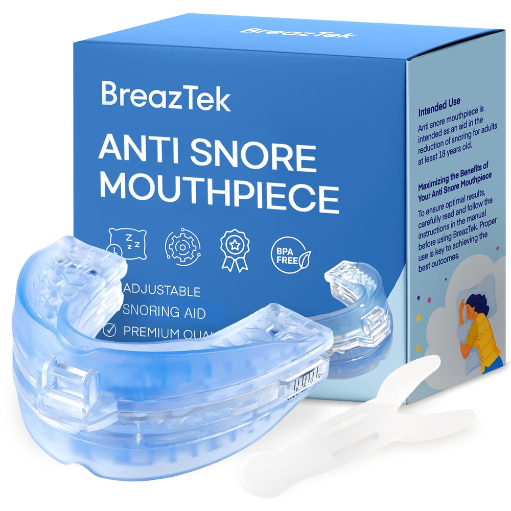 BreazTek Anti Snore Mouthpiece front view for nightly comfort and fit