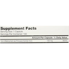 Ferrex bottle closeup, easy-to-swallow capsules for daily iron intake.