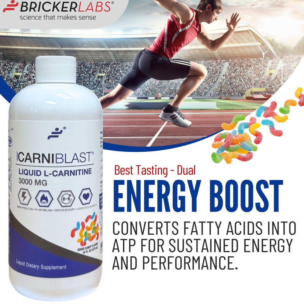 Pouring Carniblast into a shaker for post-workout recovery.