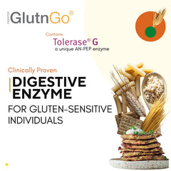 Bricker Labs GlutnGo capsules close-up for gluten digestion aid