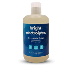 Bright Electrolytes bottle front view highlighting clean hydration