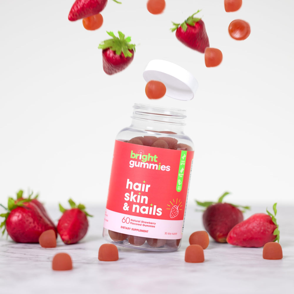 Bright Gummies nails, skin, and hair benefits in one bottle.