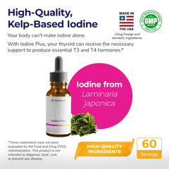 Close-up of Bright Naturals Iodine Plus label details
