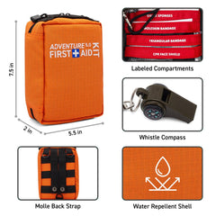 BrightCare Adventure Molle attachment lets you secure the kit to a backpack