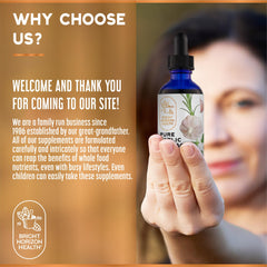 Bright Horizon Health Pure Garlic Extract dropper ready for easy daily application