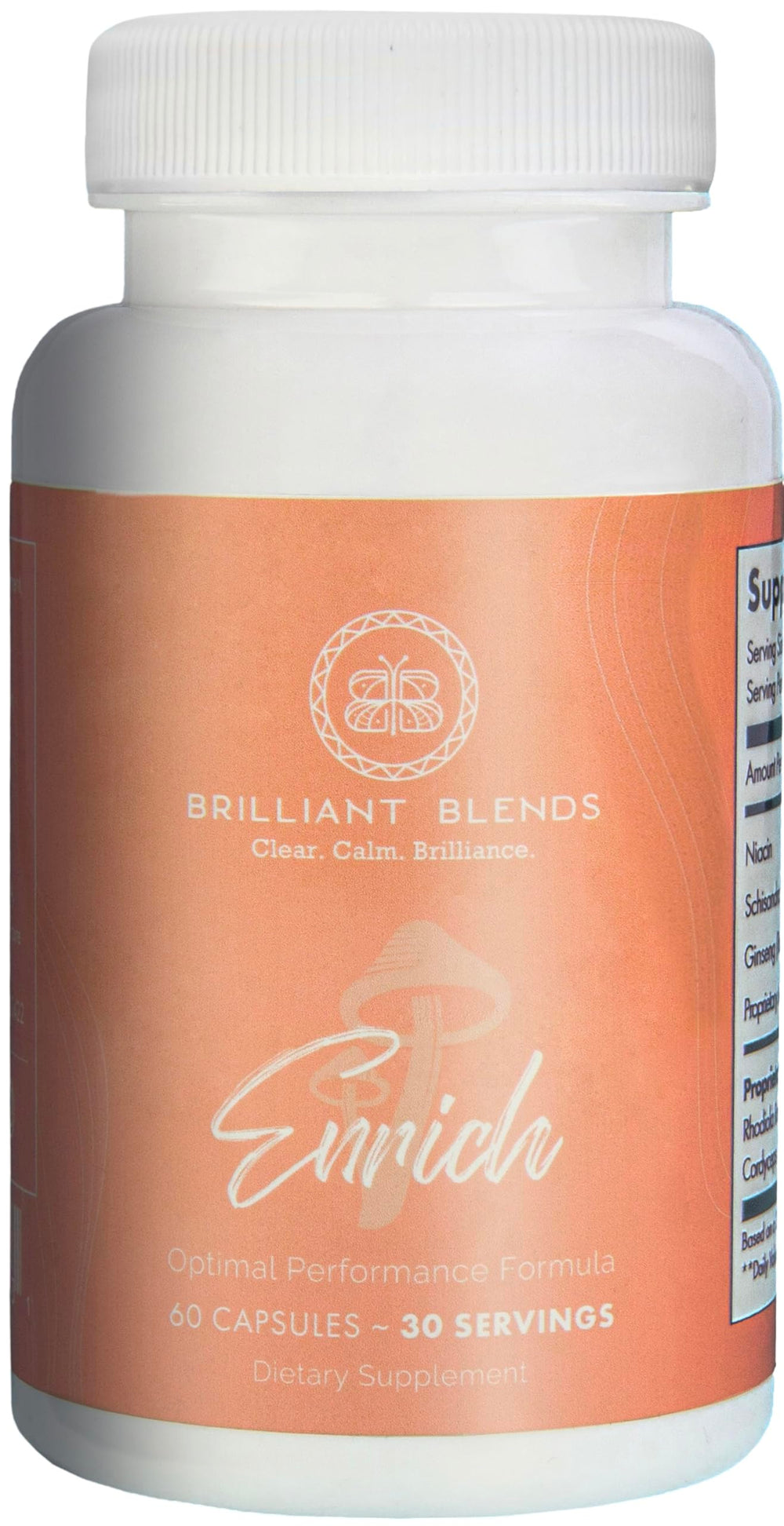 Brilliant Blends ENRICH energy capsules for steady daytime vitality and focus