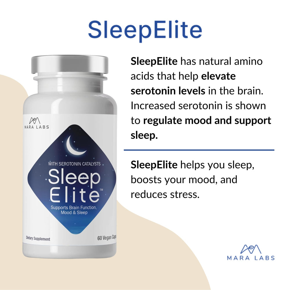 Nighttime routine with SleepElite on bedside table.