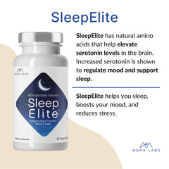 Nighttime routine with SleepElite on bedside table.