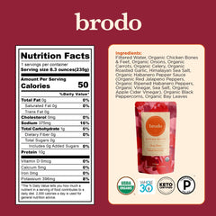 Brodo Hearth Broth bottle, comforting savory notes for stews and mugs.