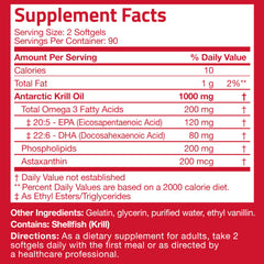 Bronson Antarctic Krill Oil bottle with dosage information