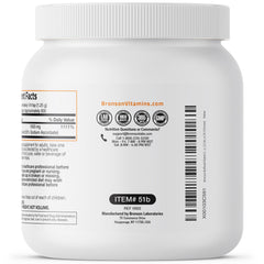 Packaging label of Bronson Buffered Vitamin C Powder showing potency.