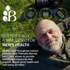Bronson Saw Palmetto berries highlight natural ingredients.