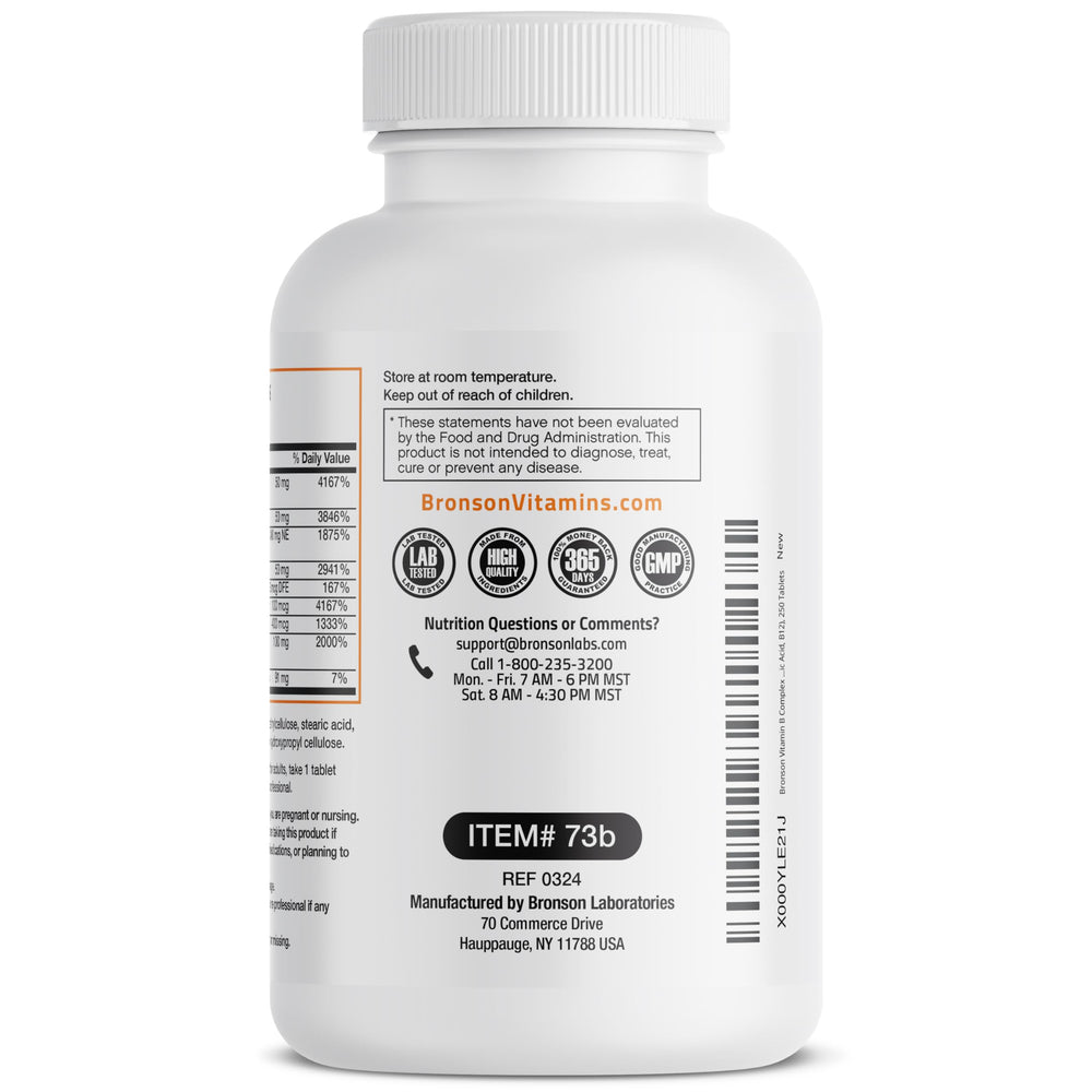 Bronson Super B Complex sustained-release icon implies long-lasting vitamin support.