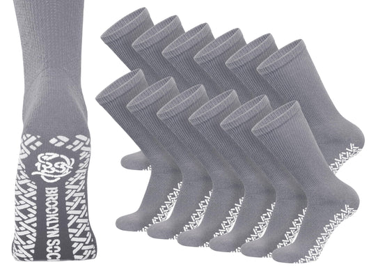 Brooklyn Socks non-skid diabetic crew with bottom grip for safer movement on slick floors