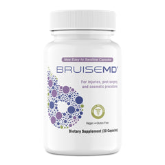 BruiseMD bromelain bottle cap close-up for daily swelling support
