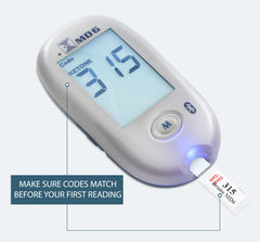 BRUNO MD6 smartphone Bluetooth lets you log results wirelessly.