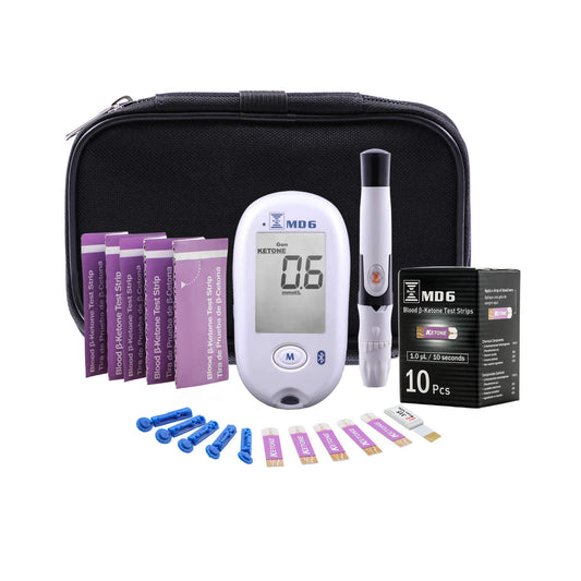 BRUNO MD6 monitor displays ketone readings for ketosis tracking.