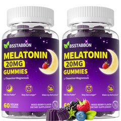 BSSTABBON natural melatonin gummies bottle supports restful sleep