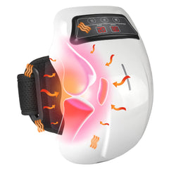Bsteciar heated knee massager front view with adjustable straps for secure fit