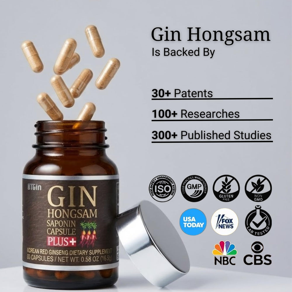 BTGIN Gin Hongsam capsules in morning routine scene