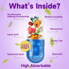 Bualle NAD supplement capsules-packaging emphasizes easy daily dosing for convenience