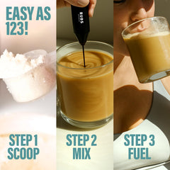 Powder whisked into baking batter for keto-friendly treats.