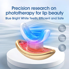 Bubwepo lip plumper during use with silicone mouth tray visible
