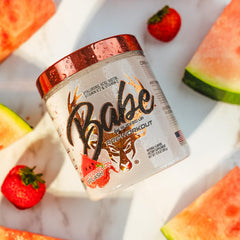 Bucked Up Babe drink poured demonstrates quick, clean energy before workouts