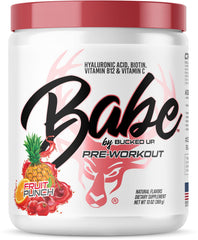 Bucked Up Babe fruit punch tub shown for an energetic workout boost.