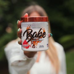 Bucked Up Babe ingredients label closeup emphasizes premium, trusted formula
