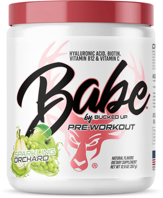 Bucked Up Babe Sparkling Orchard tub front for an energizing workout