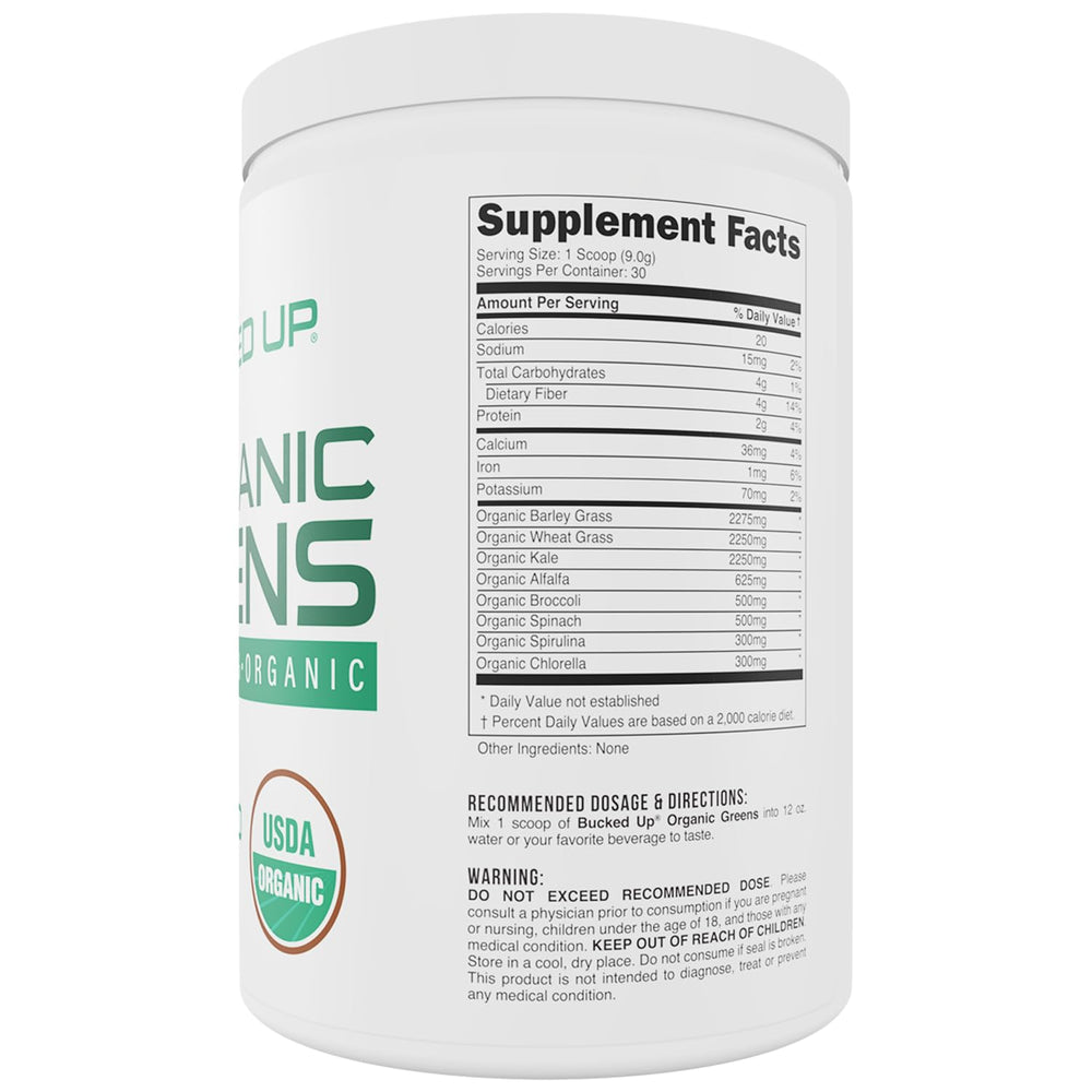 Bucked Up Greens Unflavored smoothie-mixer blending smoothly into a favorite smoothie.