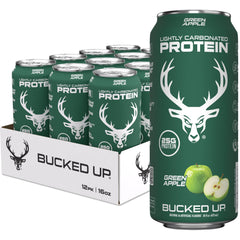 Bucked Up green apple 16oz can with fizz for post-workout refreshment