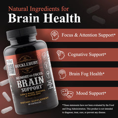 Bucklebury Alpha-GPC capsules highlight key nootropics for cognitive support.