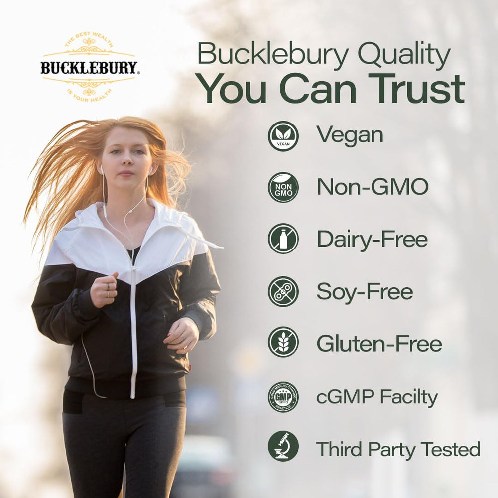 Bucklebury Sea Moss Gummies ingredients with bladderwrack for mineral support.